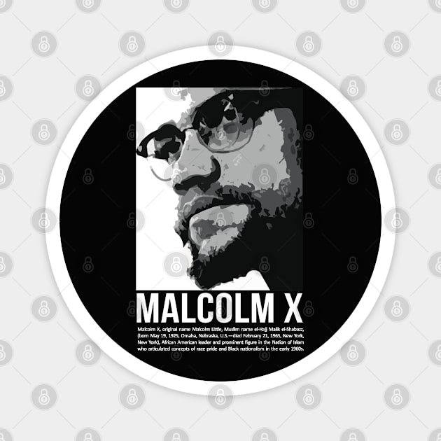 Malcolm X Magnet by ZUNAIRA